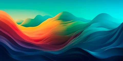 Tapeten gradient wave background to add a dynamic and modern feel to your website design Generative AI © Лилия Захарчук