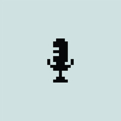 Obraz premium this is microphone icon 1 bit style in pixel art ,this item good for presentations,stickers, icons, t shirt design,game asset,logo and your project.