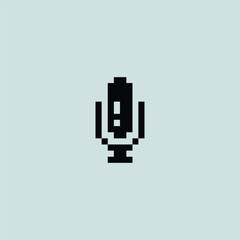 Fototapeta premium this is microphone icon 1 bit style in pixel art ,this item good for presentations,stickers, icons, t shirt design,game asset,logo and your project.