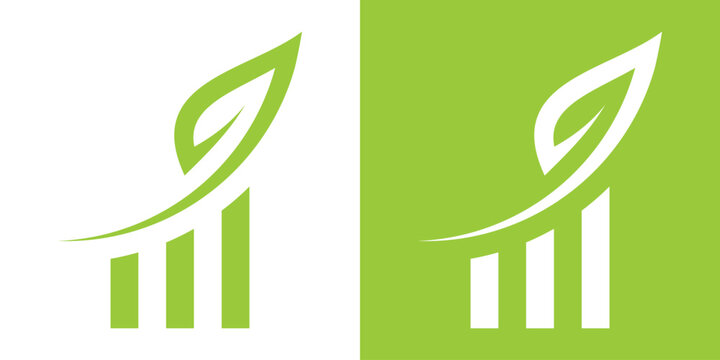 logo design grow icon vector illustration