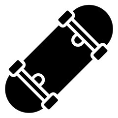 Skateboard glyph icon