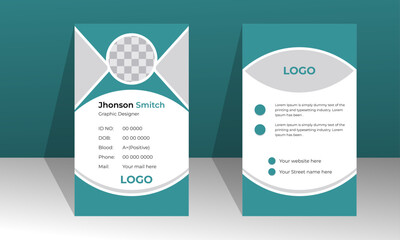 Modern and creative Id card template design for your company Office Staff Identity Employee