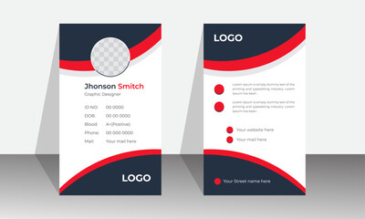 Modern and creative Id card template design for your company Office Staff Identity Employee