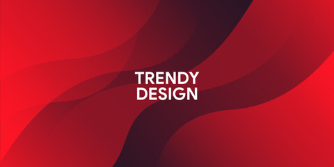 red curve background with modern geometric
