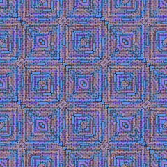 Motley multicolored American native Maya Aztec Inca pattern. Stonework mosaic seamless texture