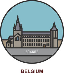 Obraz premium Soignies. Cities and towns in Belgium