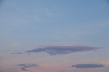 Naklejka premium Clouds, evening sky, tropical landscape, Asian zone background image