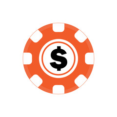 Casino Chips Flat Element