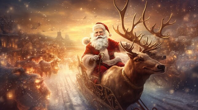 santa claus in the night