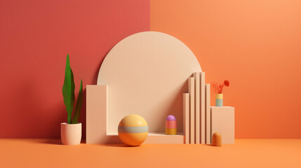 Simplicity meets creativity in a minimalist background celebrating unconventional happy endings. Generative IA