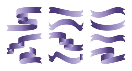 Obraz premium ribbon set icon with gradient color,ornate vector illustration for brochure, certificate, banner, greeting card.