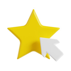 rating click 3d render icon illustration, transparent background, feedback