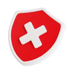 Obraz premium insecure 3d render icon illustration, transparent background, security