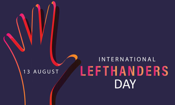 International Lefthanders Day. background, banner, card, poster, template. Vector illustration.