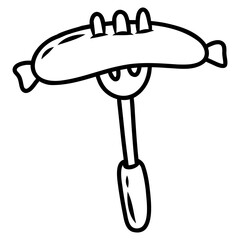 fork and sausage
