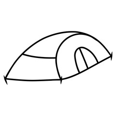 cartoon camping tent