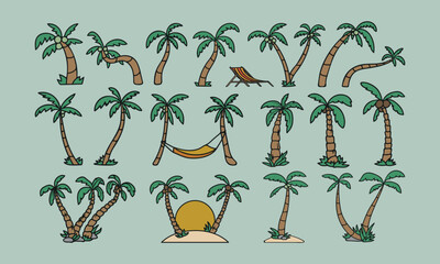 Tropical Summer Coconut Trees