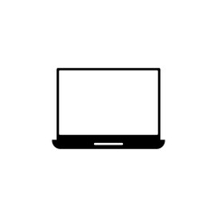 laptop with blank screen, laptop icon