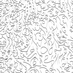 Seamless pattern with hand drawing curly lines abstract