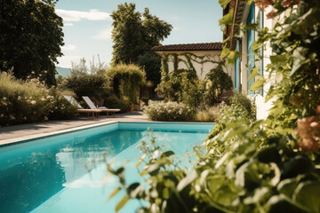 Ein schöner Pool bei einem Haus in Österreich