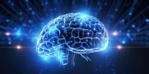 Fototapeta premium Artificial intelligence Brain, Digital Innovation, Neural networks and Machine Learning. Created With Ai