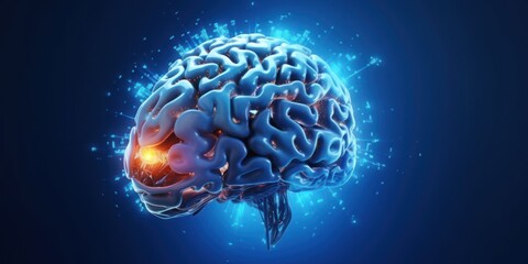 Artificial intelligence Brain, Digital Innovation, Neural networks and Machine Learning. Created With Ai