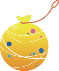 Illustration material of water balloons in a simple Japanese festival