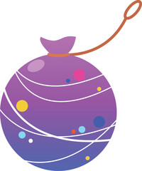 Illustration material of water balloons in a simple Japanese festival