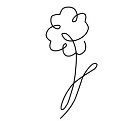 One Line Drawing Flower 