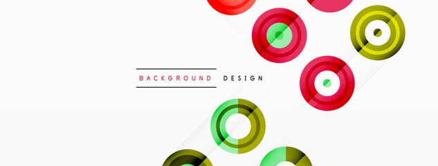 Colorful circles abstract background. Hi-tech design for wallpaper, banner, background, landing page, wall art, invitation, prints, posters