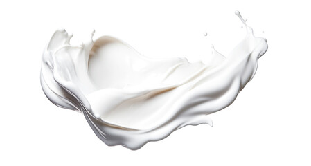 Ai generative. White beauty cream smear smudge on white