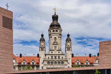 Fototapeta na wymiar Neues Rathaus Leipzig