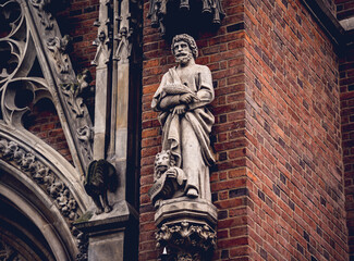 Fototapeta premium Architectural detail of the olds gothic cathedral in Europe