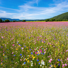 Obraz premium field of wildflowers
