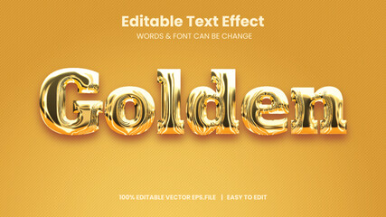 Gold style shiny editable text effect, Golden