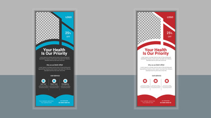 Creative roll up banner template 