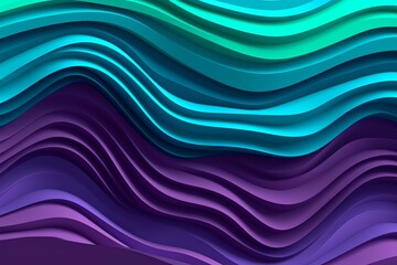 Fototapeta premium Colorful purple turquoise wave color. Generate Ai