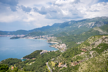 View along the Budva Riverira
