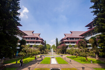 Fototapeta na wymiar Bandung Institute of Technology (ITB) campus, one of the most famous technology campuses in Indonesia. It is also one of the oldest campuses in Indonesia, located in the city of Bandung, West Java.
