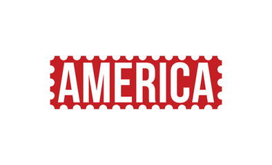 America Red Rubber Stamp vector design.