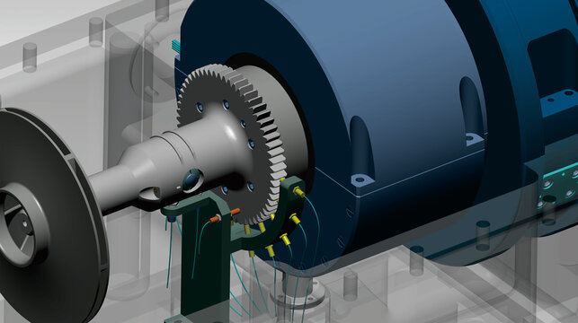 sensor protection turbine 3D illustration