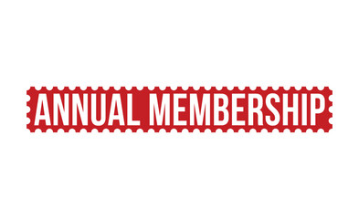 Annual Membership stamp red rubber stamp on white background. Annual Membership stamp sign. Annual Membership stamp.