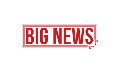 Big news Red Rubber Stamp vector design.
