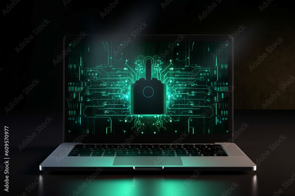 Poster computer security day data. generate ai