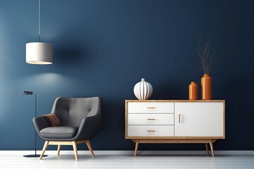 Chair decor living room design. Generate Ai