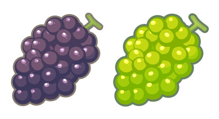 ブドウとマスカットのイラスト