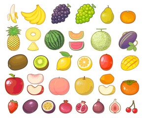 果物のまとめイラスト