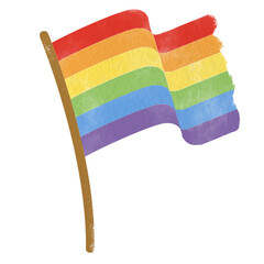 Pride month element watercolor, Happy pride clipart