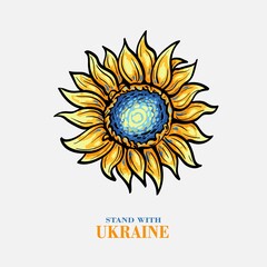 Stand with Ukraine banner support Ukraine