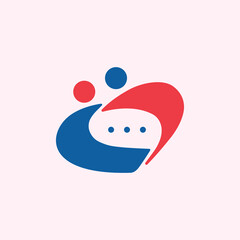 Dating app illustration logo vector